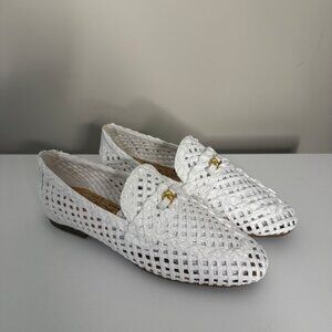 New with Tags Aerosoles Women's Hour Raffia Loafer, White, 6